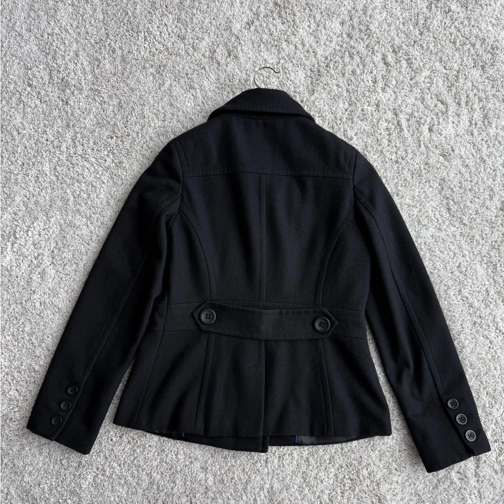 American Rag Cie 1984 Black Wool Blend Pea Coat Sz M